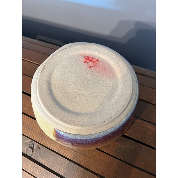 Bruce Larrabee Pottery Small Chip & Dip‎ Platter Glaze Art Pottery Signed - Picture 7 of 9